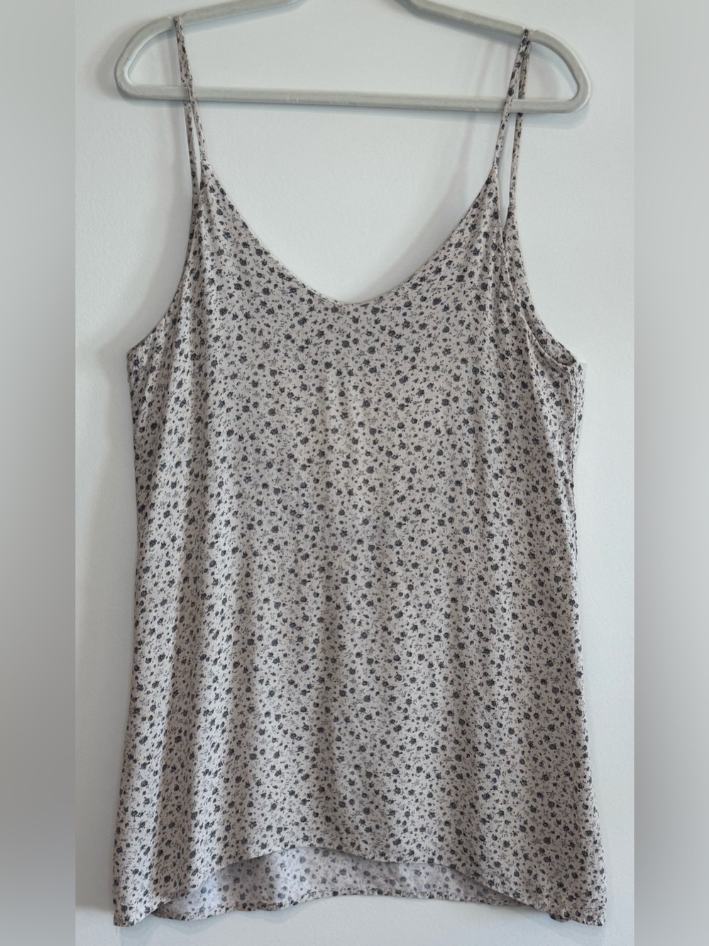 Brandy Melville Ditsy Floral Print Spaghetti Strap Long Tank Top One Size